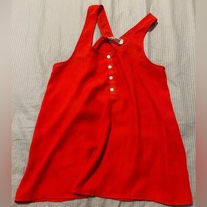 Red Pink Rose tank top size XS